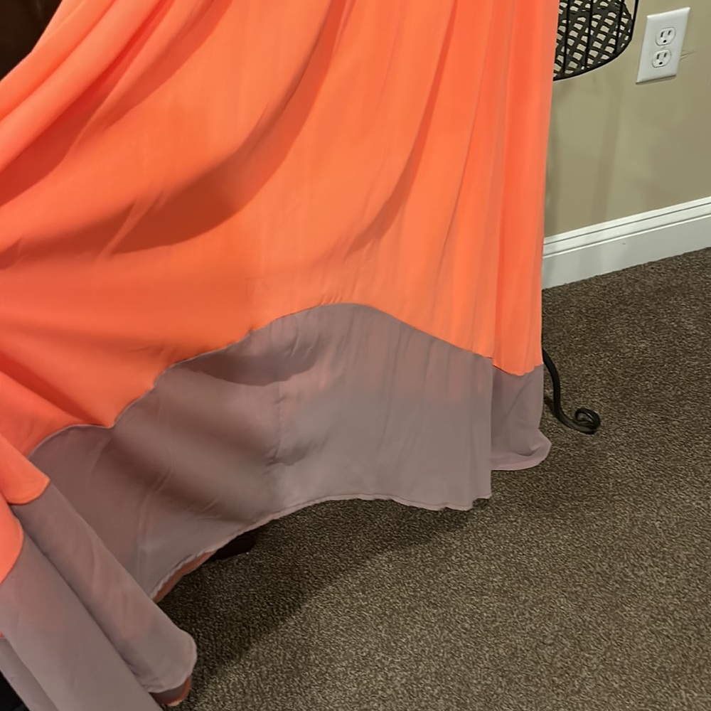 Purple Month high low halter maxi dress size large formal sleeveless dress - Picture 4 of 4